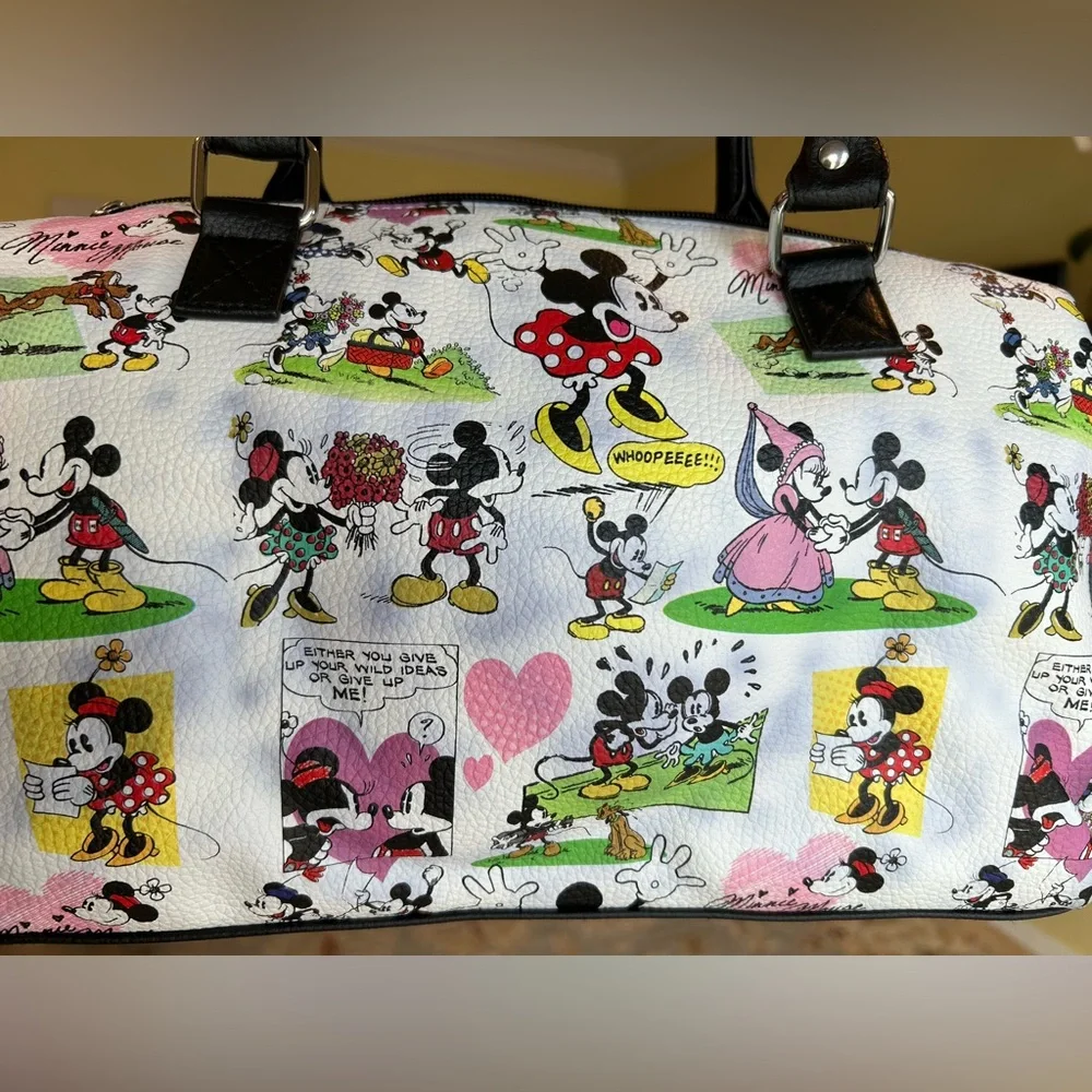 NWT Disney Parks Loungefly collab Authentic Mickey/Minnie Mouse Comic Satchel